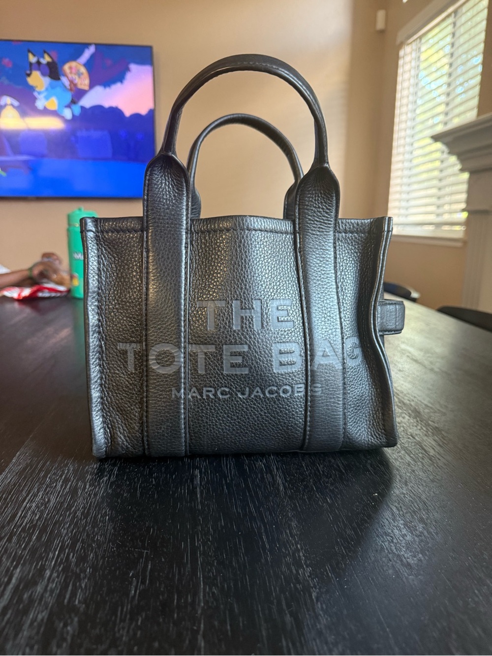 Marc Jacobs Black Pebbled Leather Small Tote with Removable Strap - Picture 4 of 7